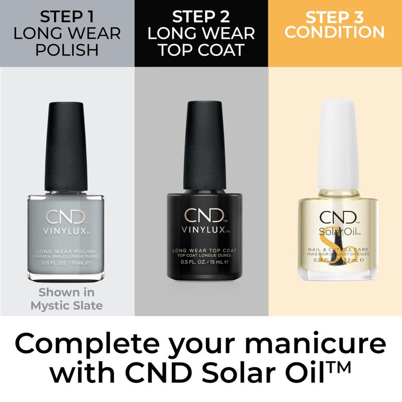 CND Vinylux Longwear Gray Nail Polish, Gel-like Shine & Chip Resistant Color, 0.5 Fl Oz - Image 5